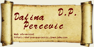 Dafina Perčević vizit kartica